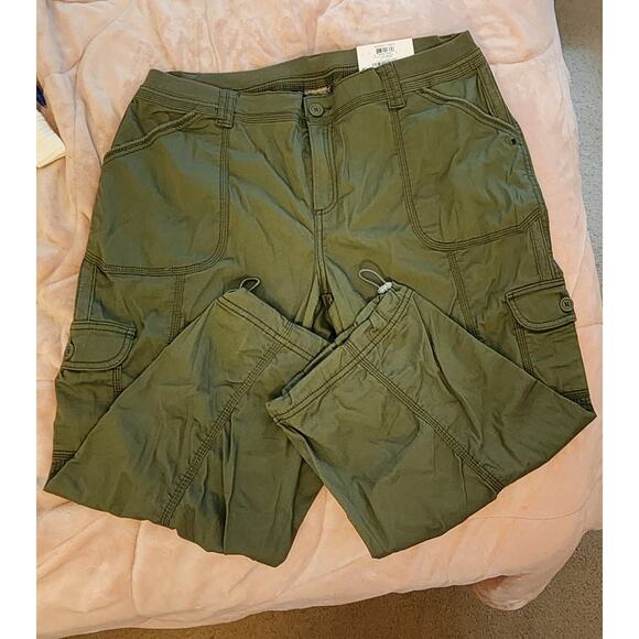 Style & Co Capri Cargo Pants (PLUS SIZE 16W);Bungee Hem - Picture 2 of 4